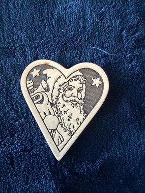 Heart-Shaped Santa Pin